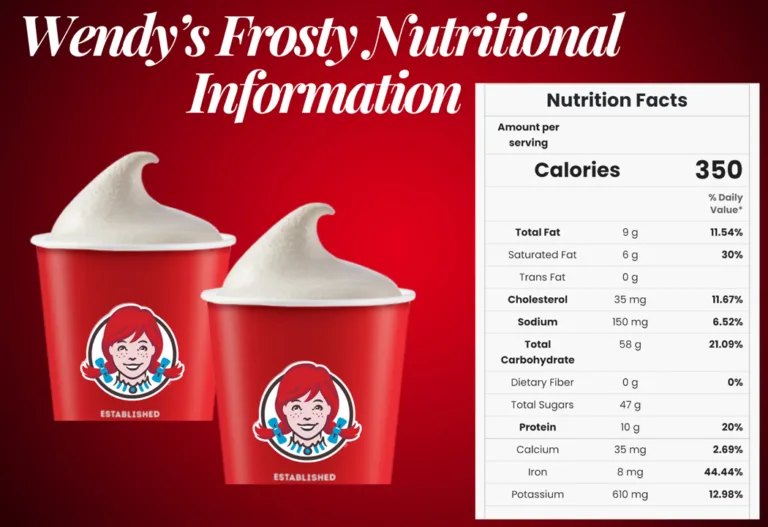 Wendys Frosty Nutritional Information Wendys Frosty Nutritional Information